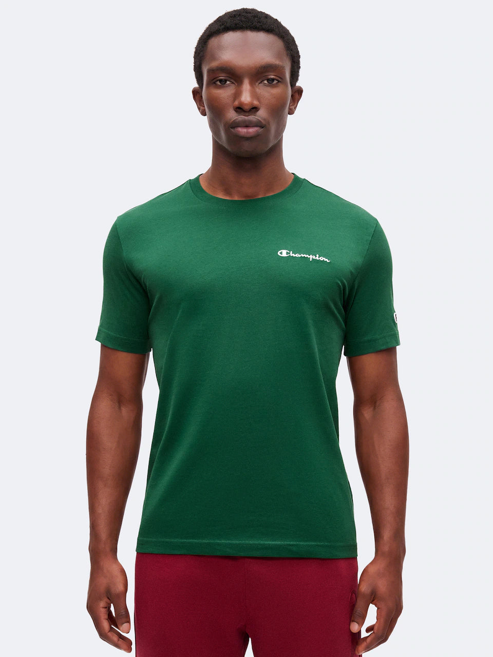 T-SHIRT UOMO CHAMPION ICONS LOGO RICAMATO – VERDE