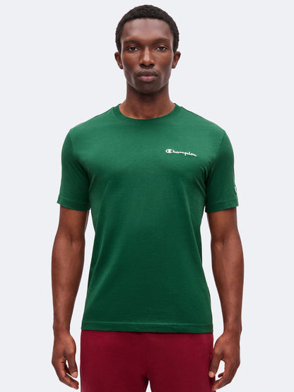 T-SHIRT UOMO CHAMPION ICONS LOGO RICAMATO – VERDE