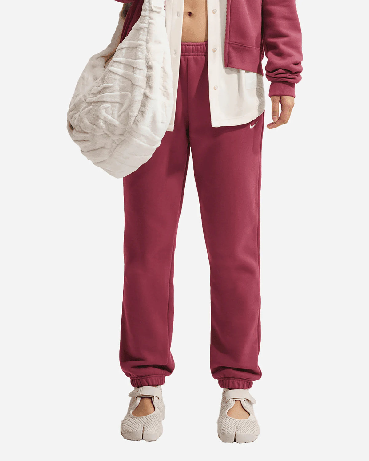 PANTALONI TUTA DONNA NIKE STUDIO LOGO FLEECE – ROSA SMOKE