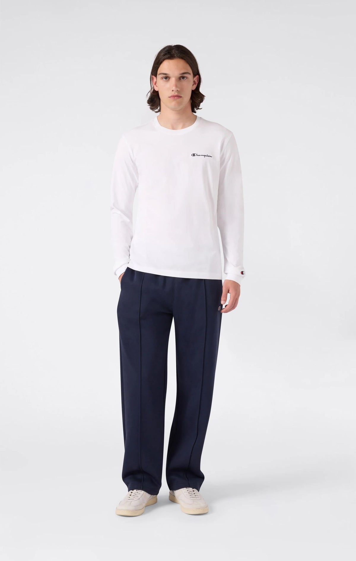 MAGLIA UOMO CHAMPION ICONS MANICA LUNGA – BIANCO
