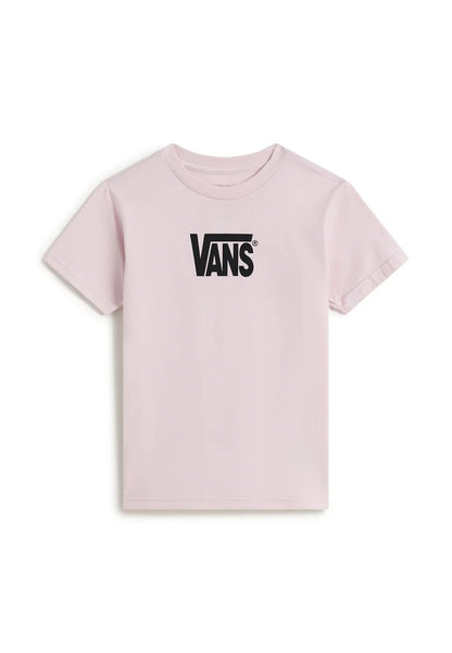 T-SHIRT DONNA VANS LOGO A MANICHE CORTE IN COTONE – PINK/ROSA