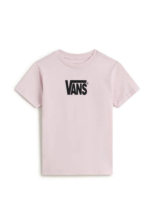 T-SHIRT DONNA VANS LOGO A MANICHE CORTE IN COTONE – PINK/ROSA