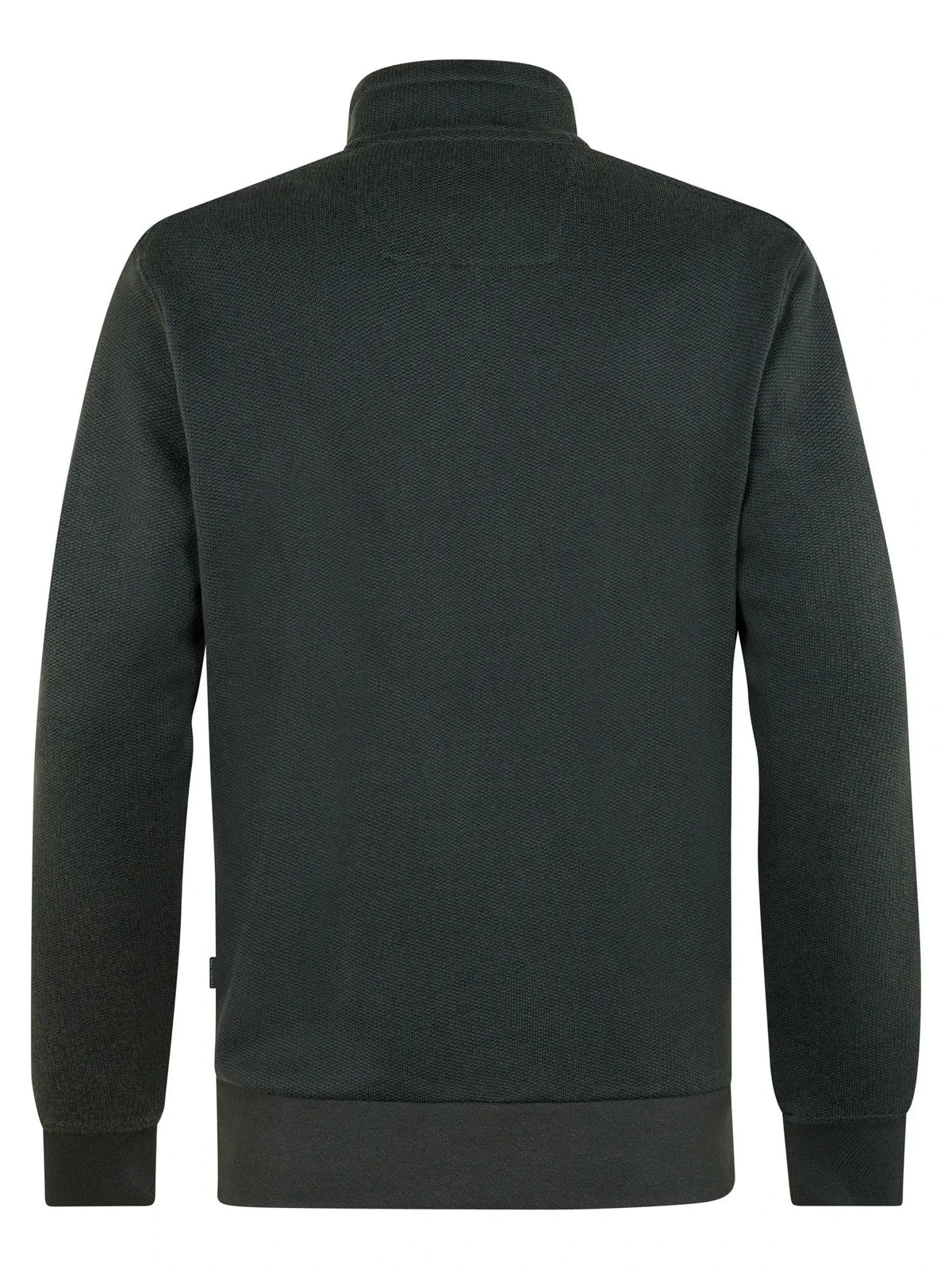 FELPA UOMO CON ZIP INTERA E COLLO ALTO IN COTONE BIOLOGICO PETROL INDUSTRIES – DEEP GREEN