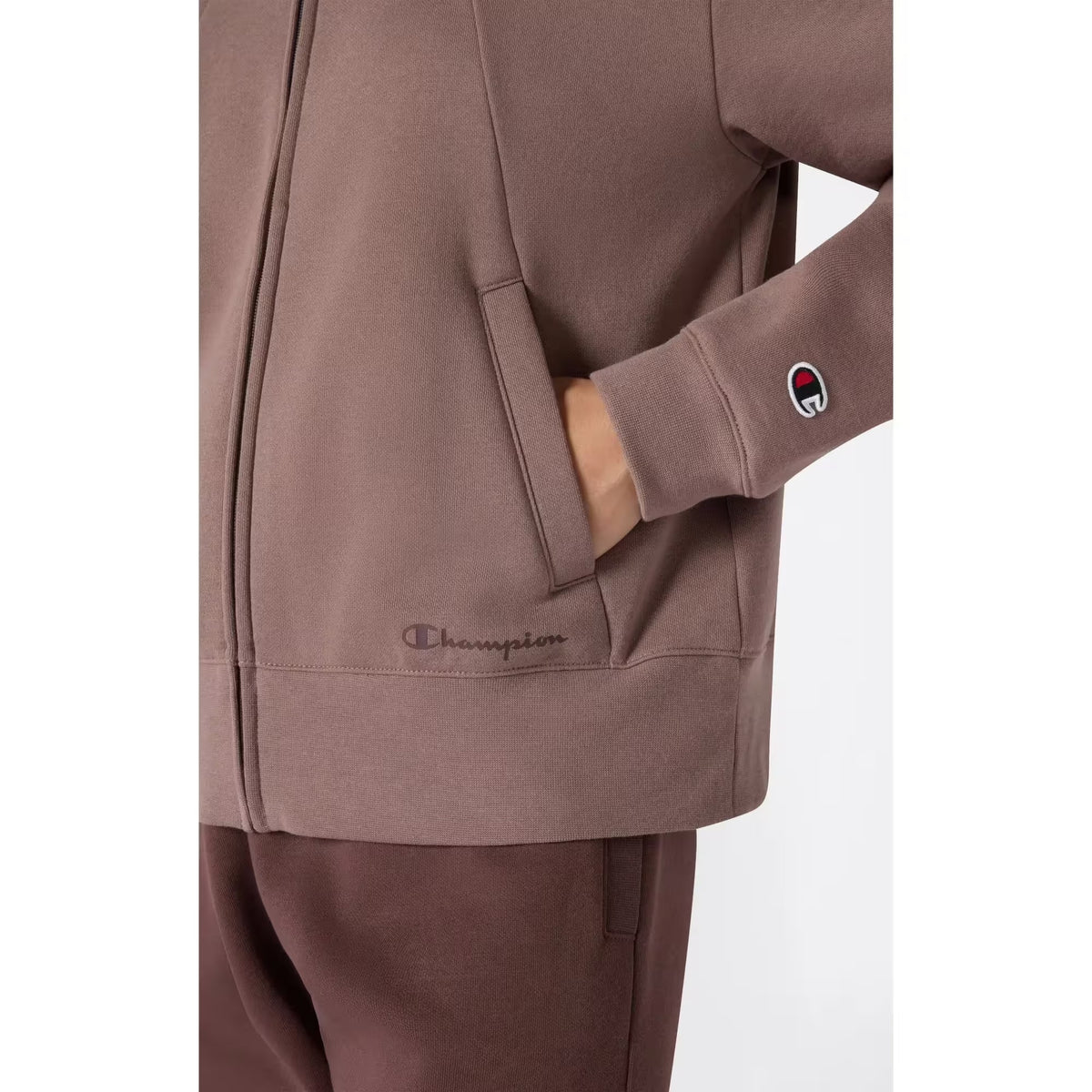 TUTA DONNA CHAMPION POWER BLEND FULL ZIP – MARRONE