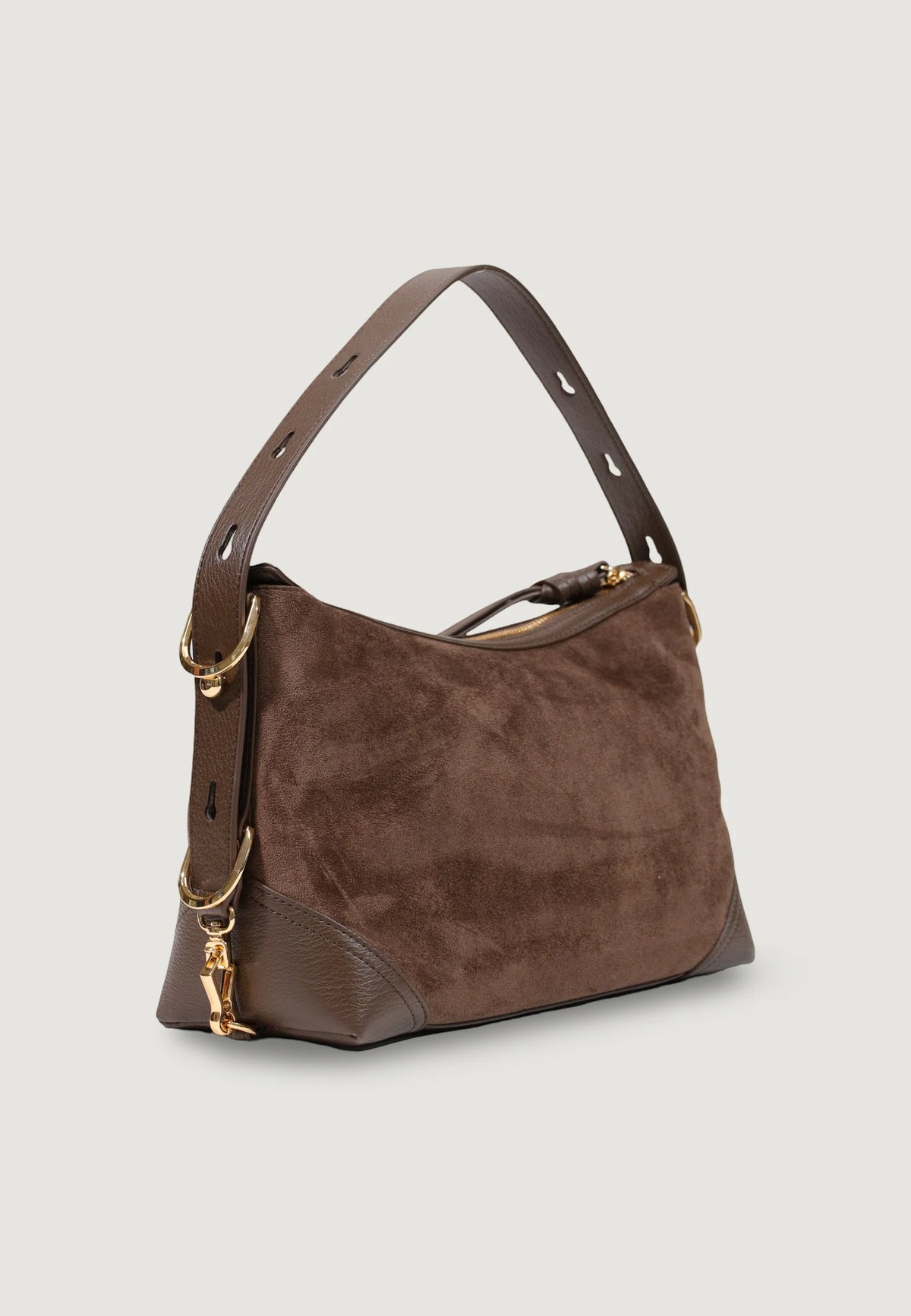 BORSA DONNA LOVE MOSCHINO TRACOLLA VELOUR – MARRONE
