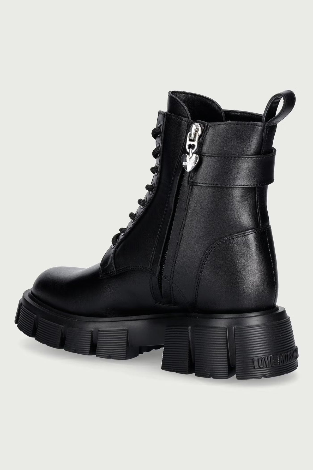 STIVALETTO DONNA MOSCHINO IN PELLE - NERO