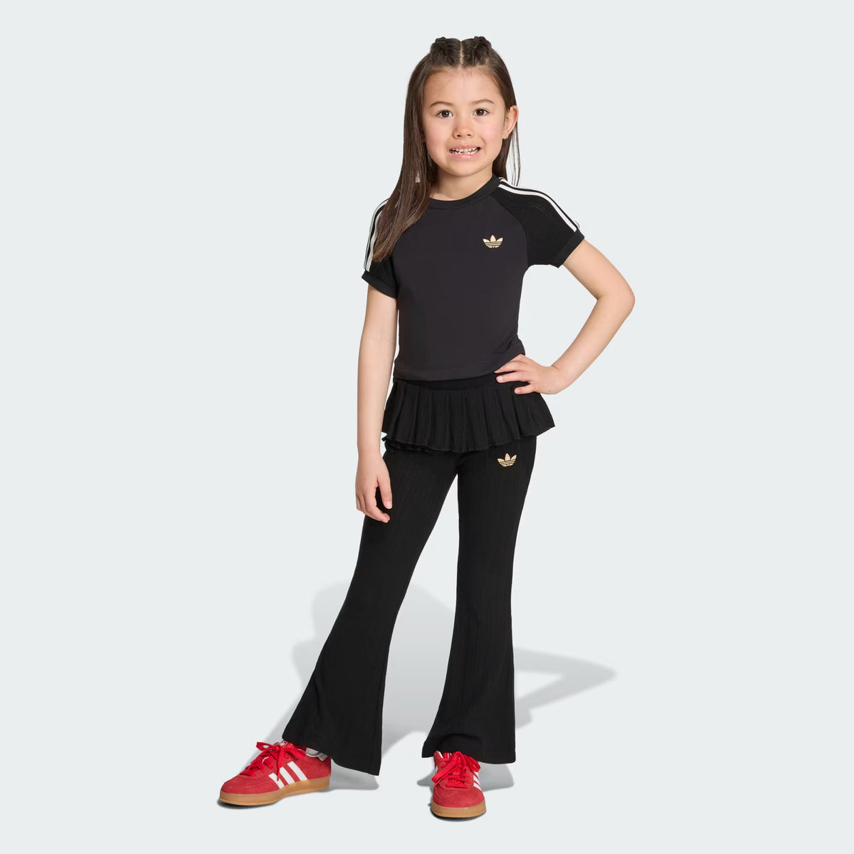 COMPLETO BAMBINA ADIDAS T-SHIRT E LEGGINGS – NERO