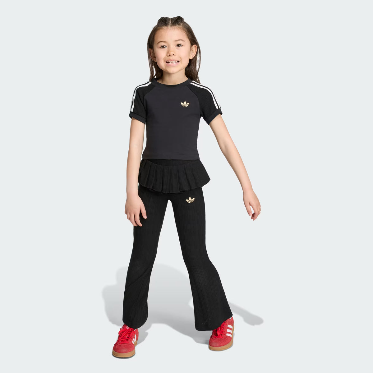 COMPLETO BAMBINA ADIDAS T-SHIRT E LEGGINGS – NERO - foto 3