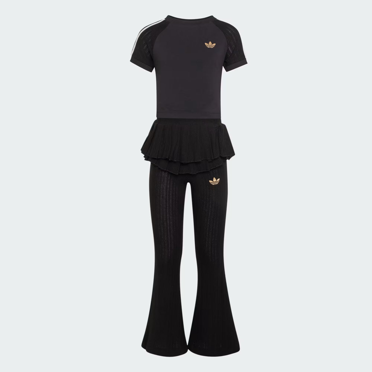 COMPLETO BAMBINA ADIDAS T-SHIRT E LEGGINGS – NERO - foto 4