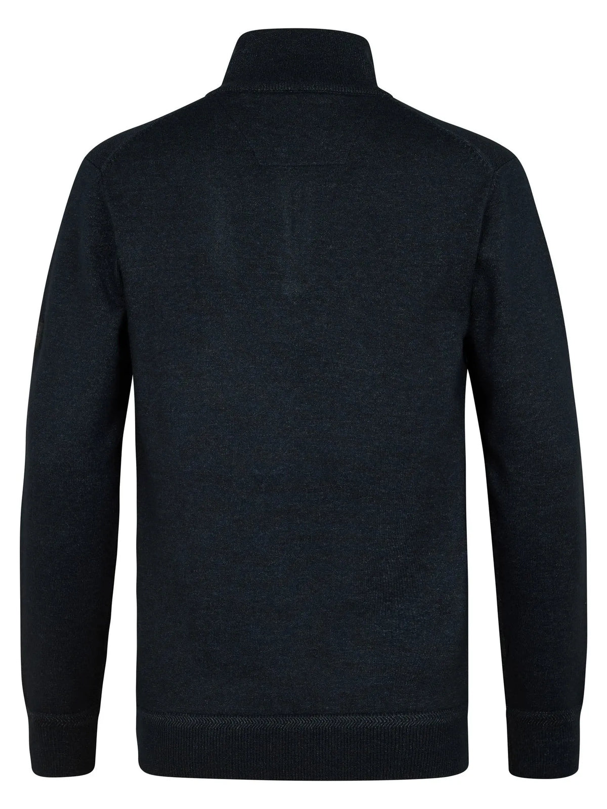 MAGLIONE UOMO MEZZA ZIP IN MAGLIA MORBIDA PETROL INDUSTRIES – REGULAR FIT CON COLLO ALTO E TASCHE