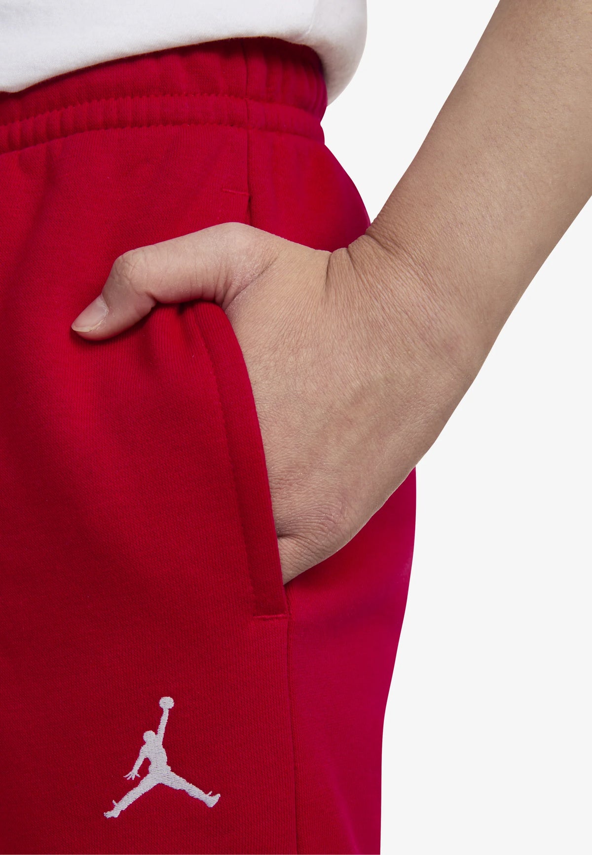PANTALONI RAGAZZO JORDAN BROOKLYN FLEECE ESSENTIALS – ROSSO