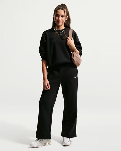 PANTALONI RAGAZZA NIKE STUDIO FLEECE BAGGY – NERO