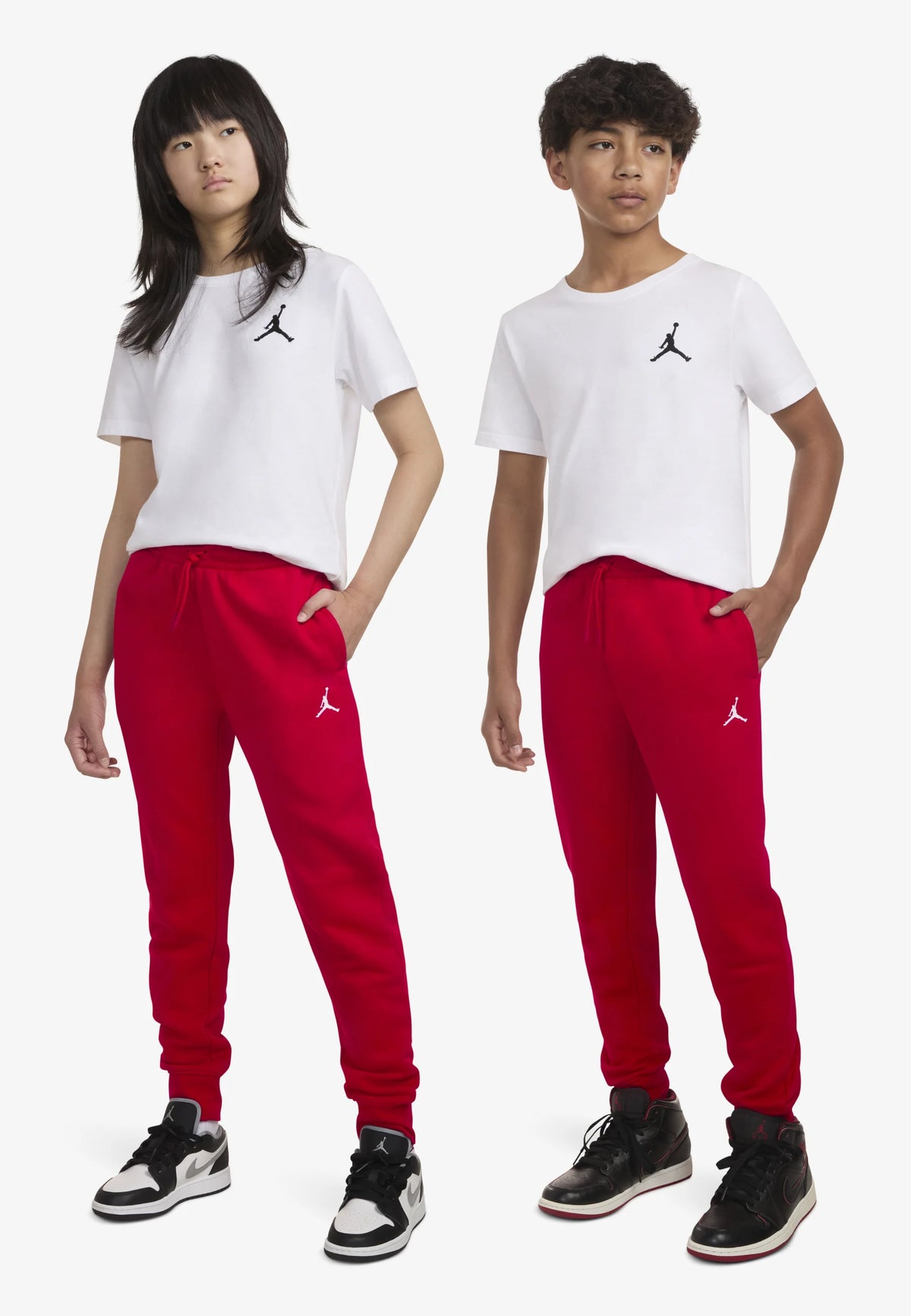 PANTALONI RAGAZZO JORDAN BROOKLYN FLEECE ESSENTIALS – ROSSO