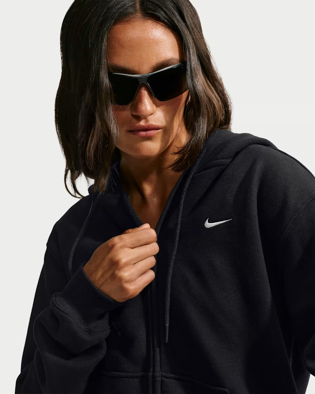 FELPA DONNA NIKE STUDIO FLEECE FULL-ZIP – NERO