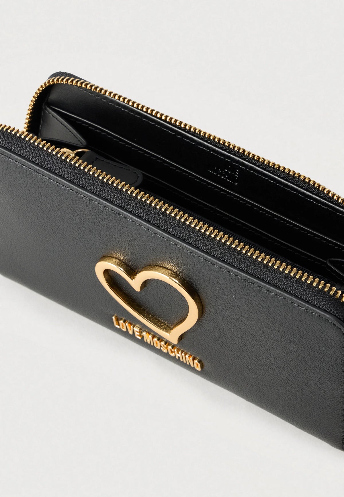 PORTAFOGLIO DONNA LOVE MOSCHINO ZIP AROUND – NERO