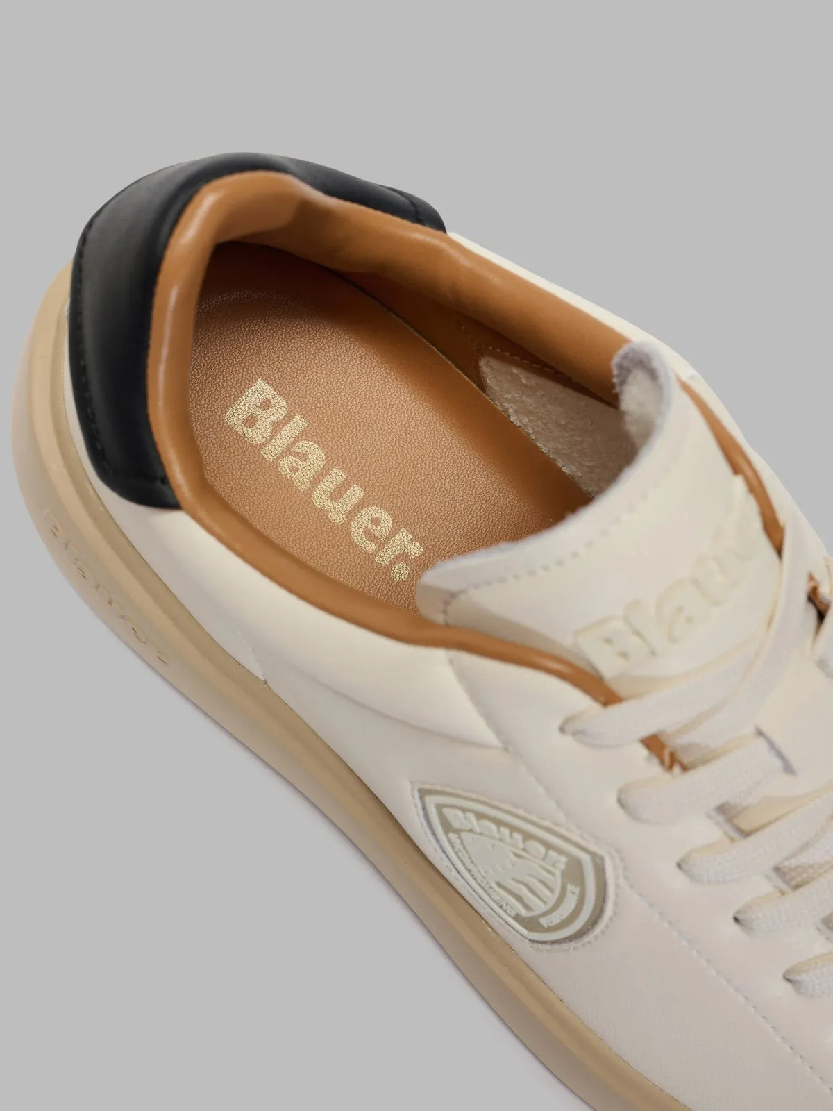 SCARPE UOMO BLAUER BUCK14 LEA IN PELLE – BIANCO CREMA