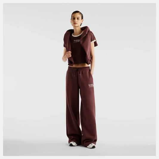 PANTALONI DONNA NEW BALANCE TRACKSIDE FLEECE JOGGERS – BORDEAUX