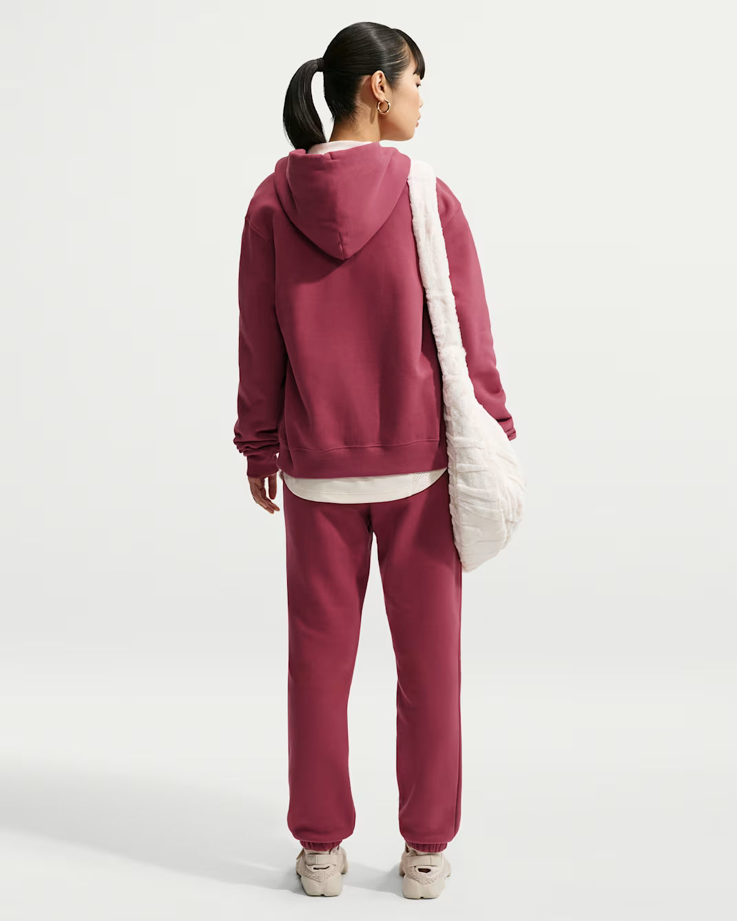 FELPA DONNA NIKE STUDIO FLEECE FULL-ZIP – ROSA SMOKE