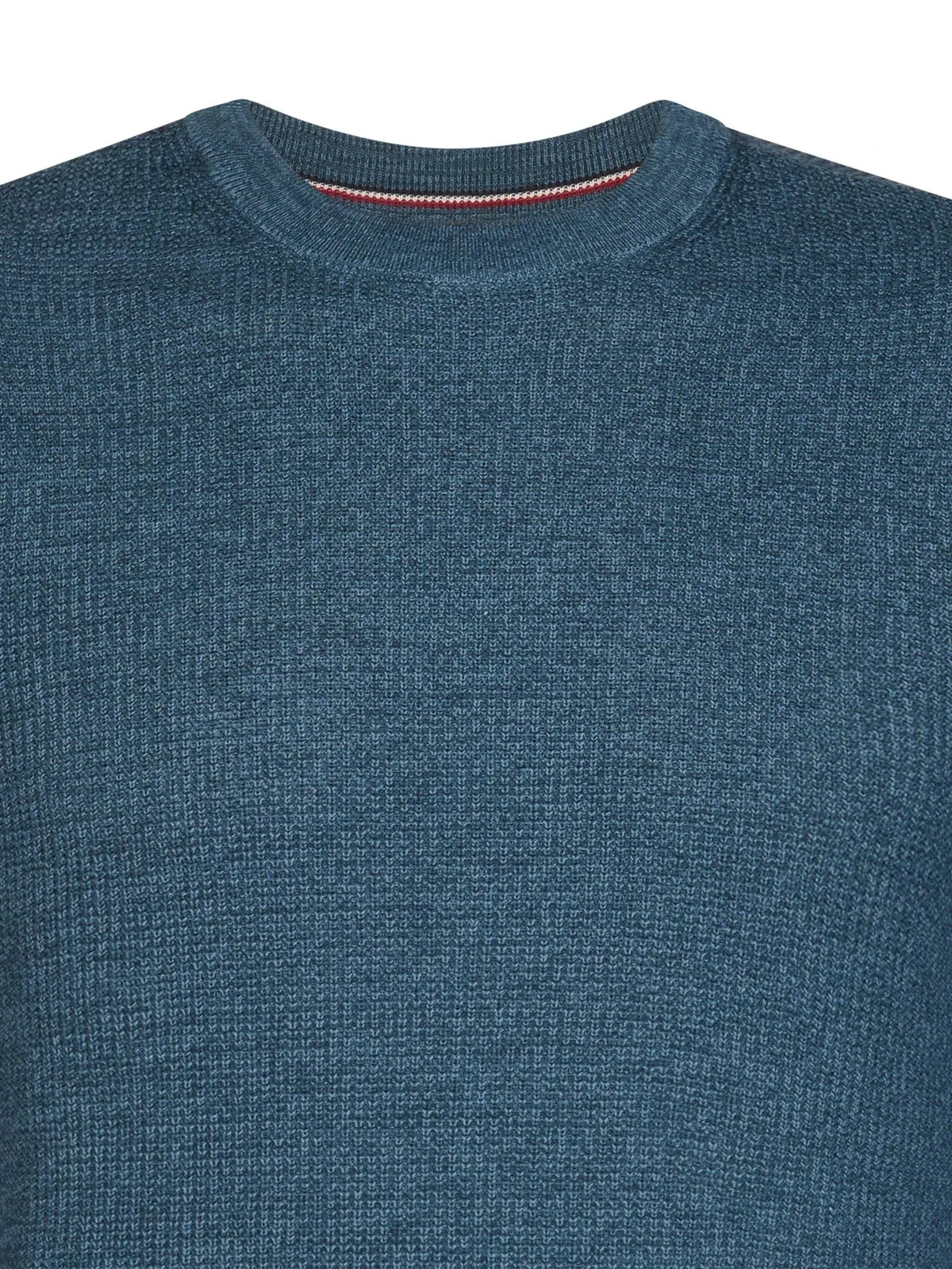 MAGLIA UOMO GIROCOLLO IN COTONE LEGGERO TESTURIZZATO PETROL INDUSTRIES REGULAR FIT – STORM BLUE