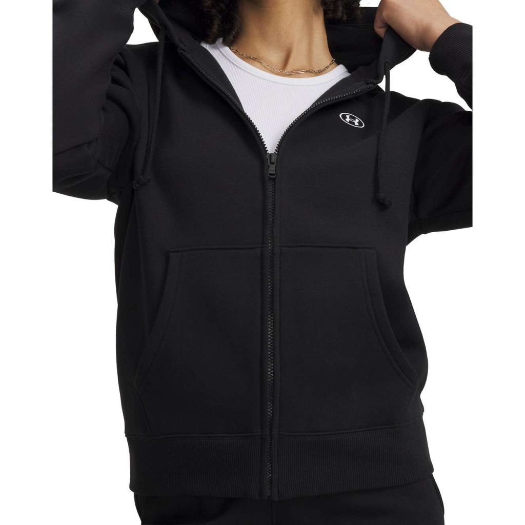 GIACCA FELPA DONNA UNDER ARMOUR ICON FLEECE IN MISTO COTONE – NERO