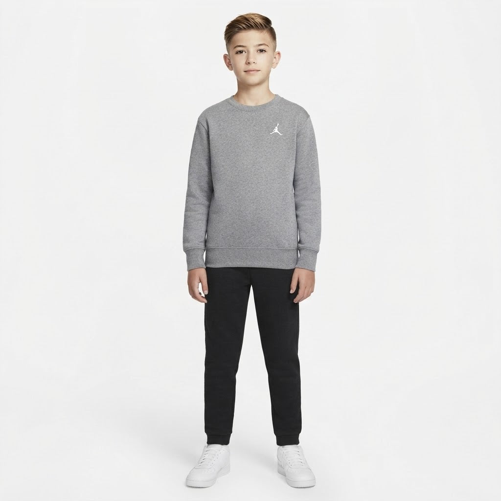 FELPA GIROCOLLO JORDAN BROOKLYN FLEECE ESSENTIAL – GRIGIO