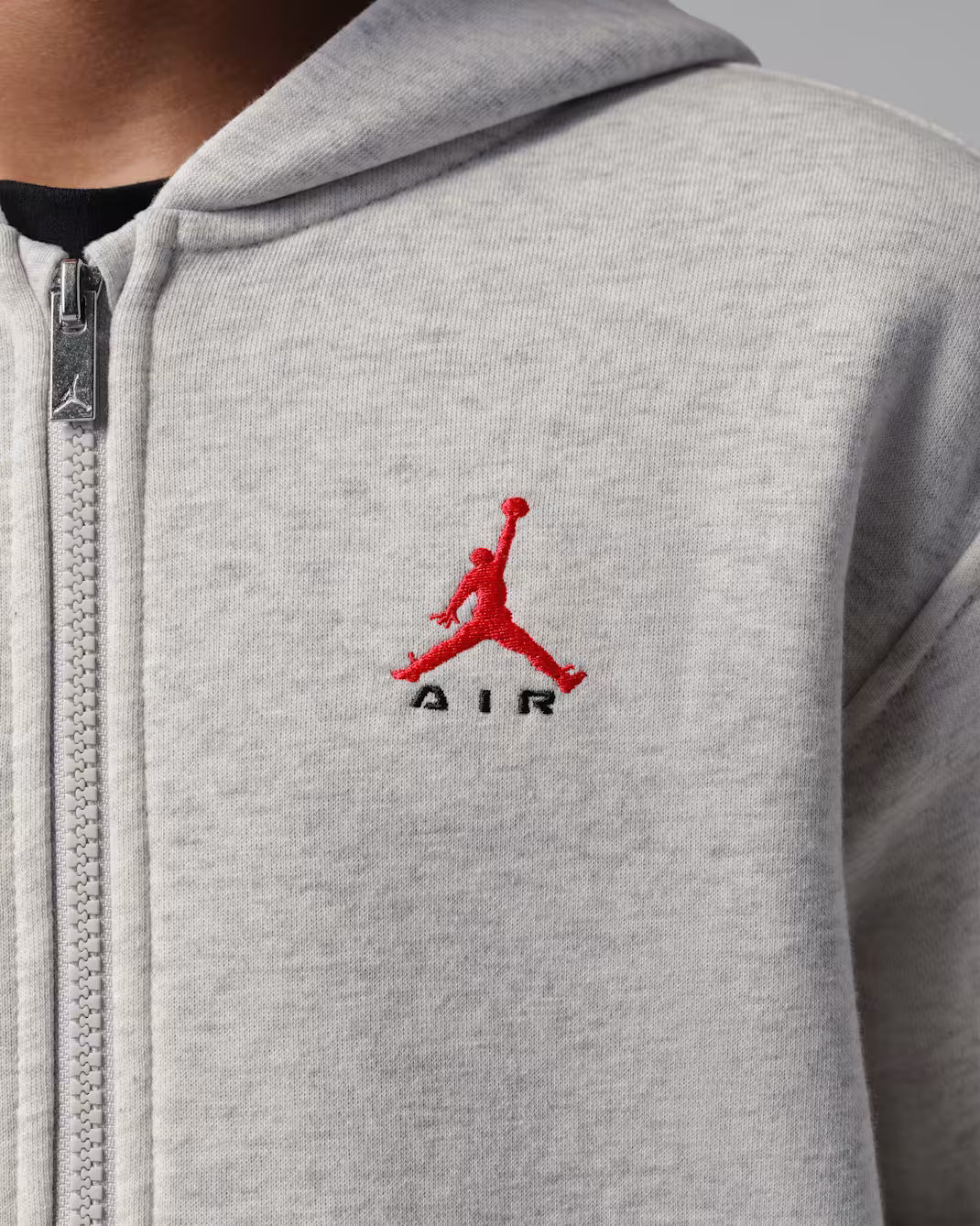 FELPA RAGAZZO JORDAN BROOKLYN FRENCH TERRY FULL ZIP – GRIGIO - foto 5