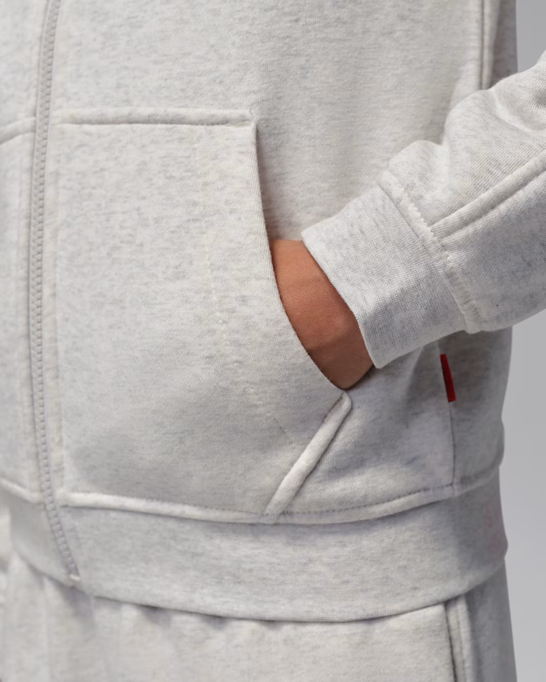 FELPA RAGAZZO JORDAN BROOKLYN FRENCH TERRY FULL ZIP – GRIGIO - foto 6