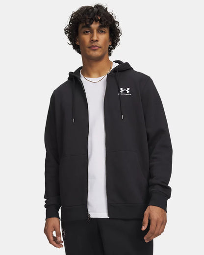 GIACCA FELPA UOMO UNDER ARMOUR ICON FLEECE IN MISTO COTONE – NERO
