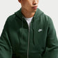 FELPA UOMO NIKE CLUB FLEECE FULL-ZIP – VERDE