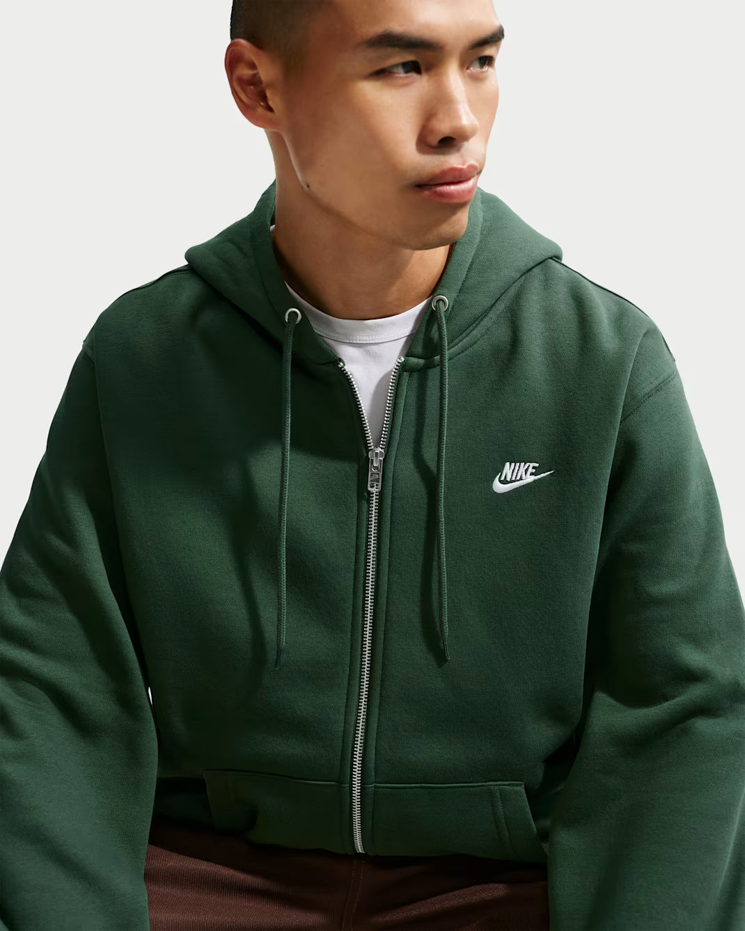 FELPA UOMO NIKE CLUB FLEECE FULL-ZIP – VERDE