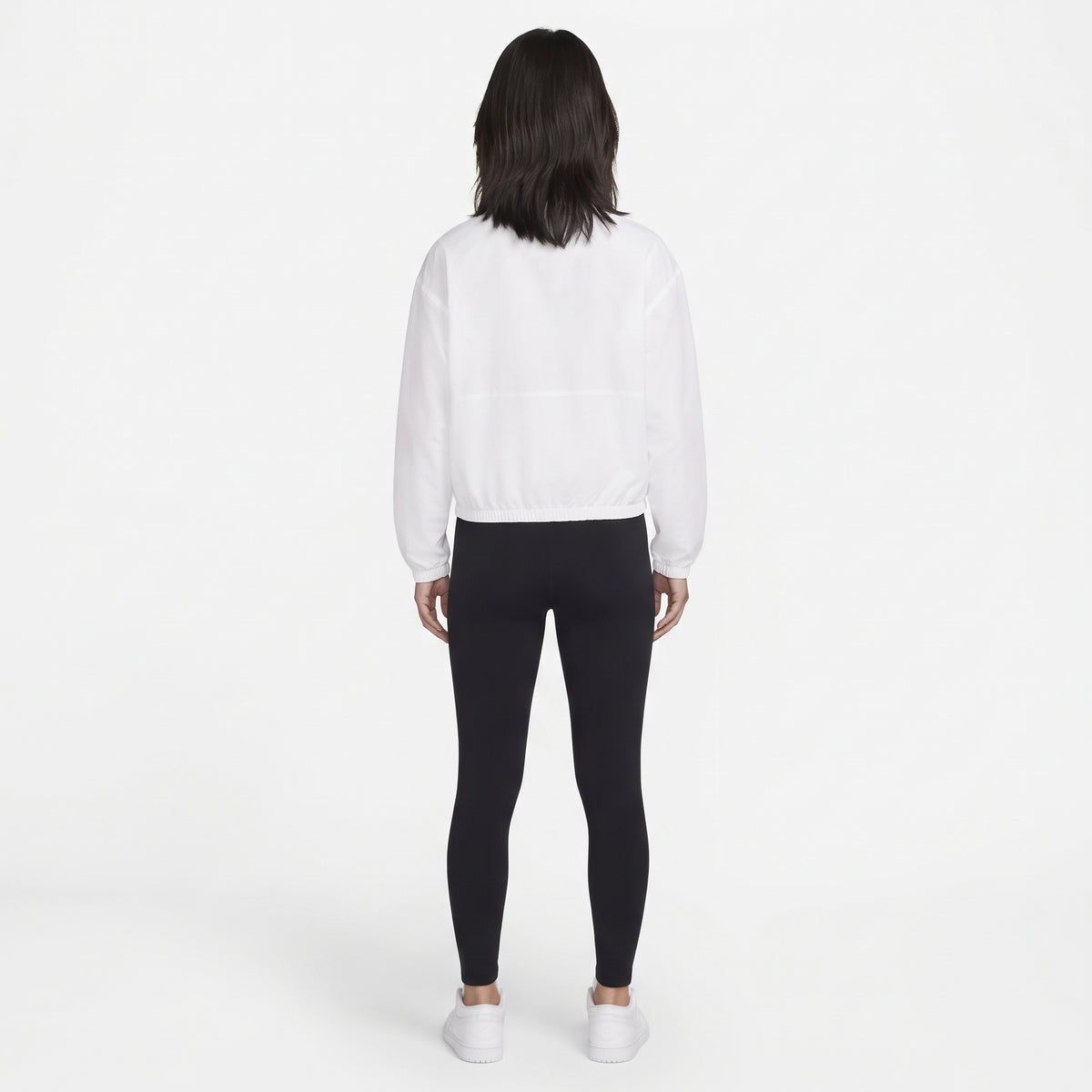 GIACCA RAGAZZA JORDAN WINDBREAKER CROP ZIP – BIANCO