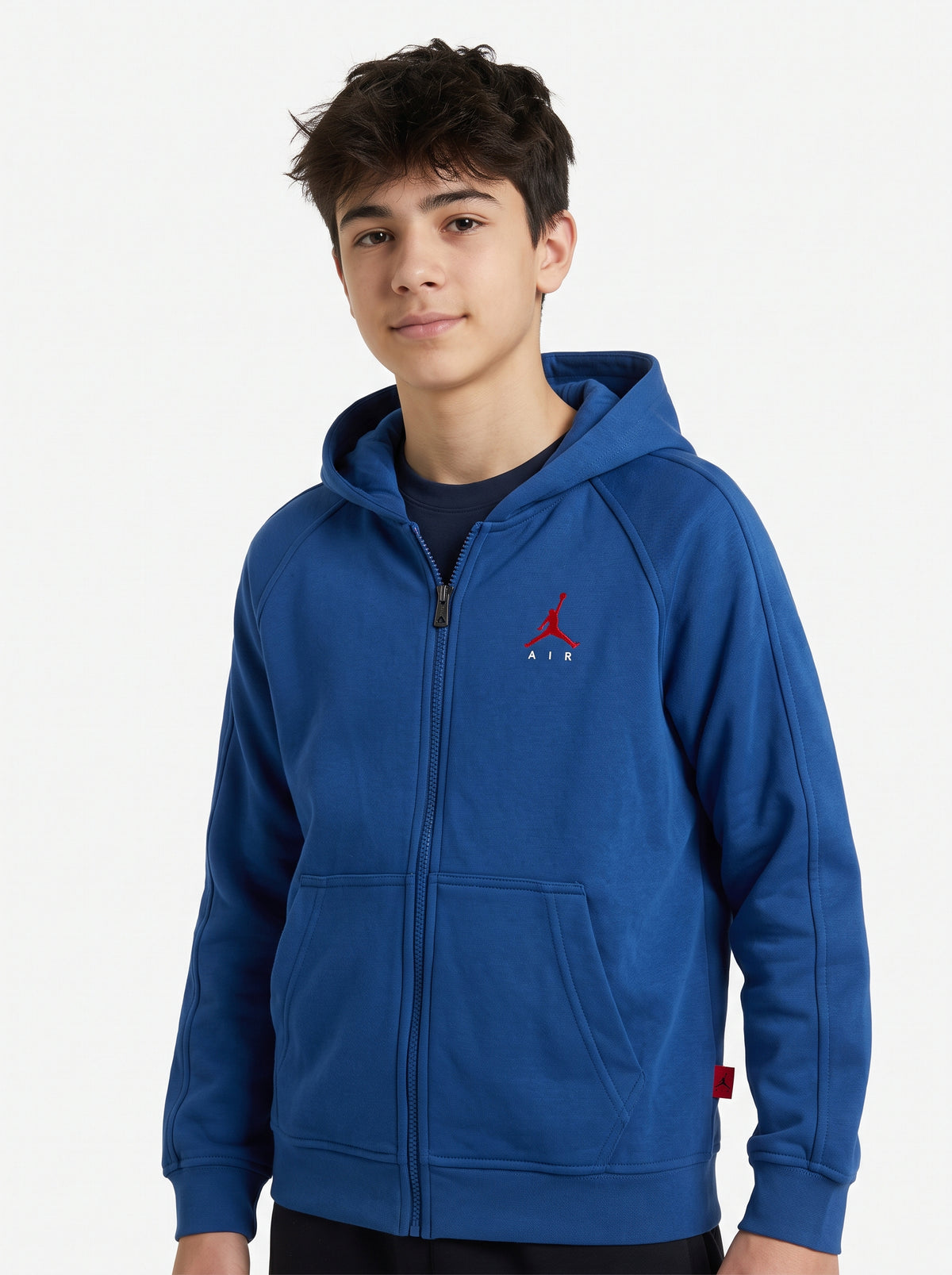 FELPA RAGAZZO JORDAN BROOKLYN FRENCH TERRY FULL ZIP – BLU