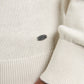 MAGLIONE UOMO GIROCOLLO IN MAGLIA FINE ANTIQUE WHITE MELEE PETROL INDUSTRIES – REGULAR FIT