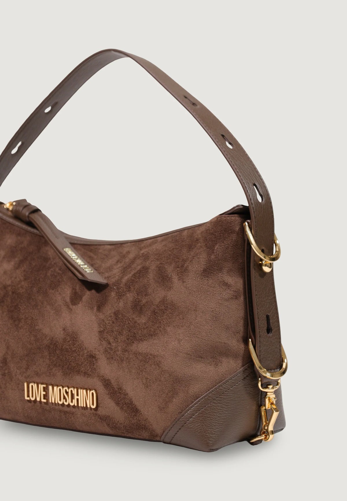 BORSA DONNA LOVE MOSCHINO TRACOLLA VELOUR – MARRONE