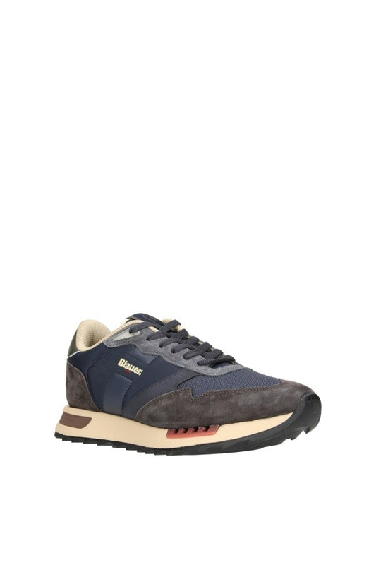 SCARPE UOMO BLAUER RYDER01 NYLON E CAMOSCIO – BLU