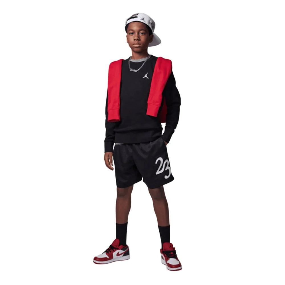 FELPA RAGAZZO JORDAN BROOKLYN FLEECE CREW – NERO