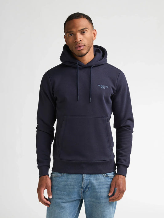 FELPA CON CAPPUCCIO UOMO IN COTONE PETROL INDUSTRIES - BLU