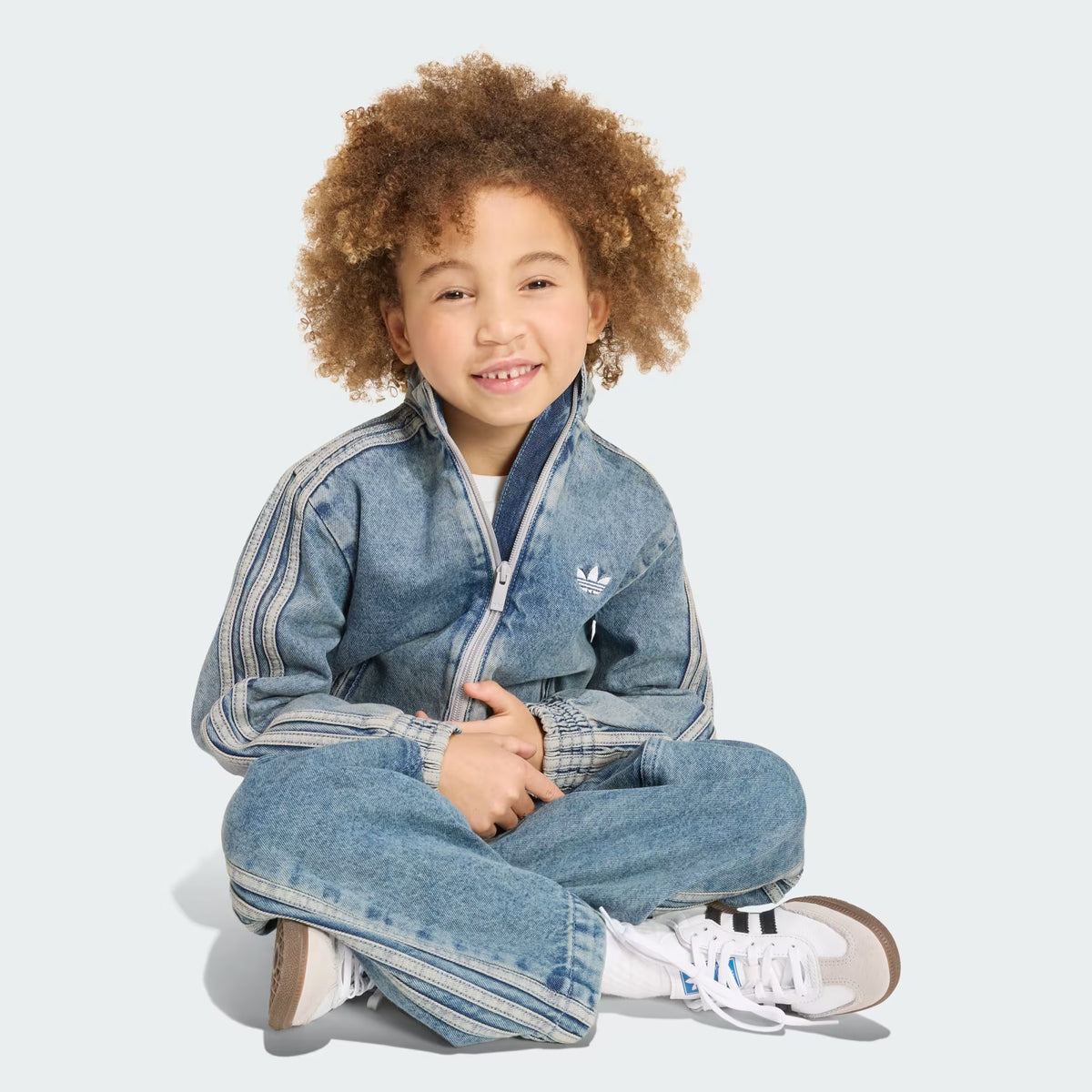 GIACCA BAMBINO ADIDAS FIREBIRD LOOSE DENIM – BLU - foto 5