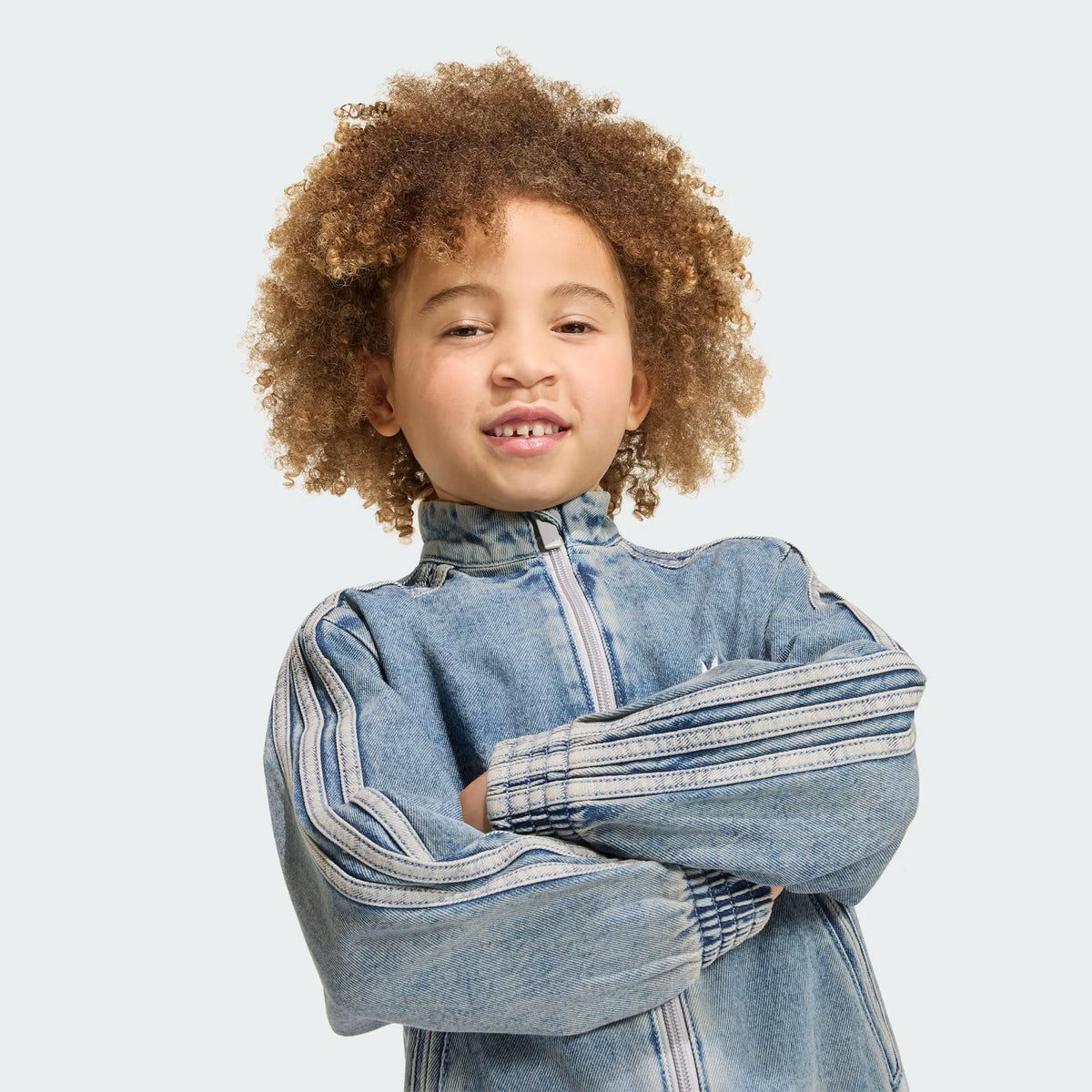 GIACCA BAMBINO ADIDAS FIREBIRD LOOSE DENIM – BLU - foto 6