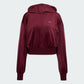 GIACCA CON ZIP DONNA ADIDAS ESSENTIALS VELOUR – BORDEAUX - foto 4