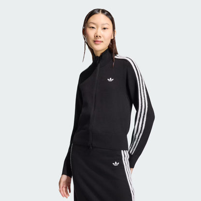 GIACCA CON ZIP DONNA ADIDAS FIREBIRD IN TESSUTO KNIT – NERO