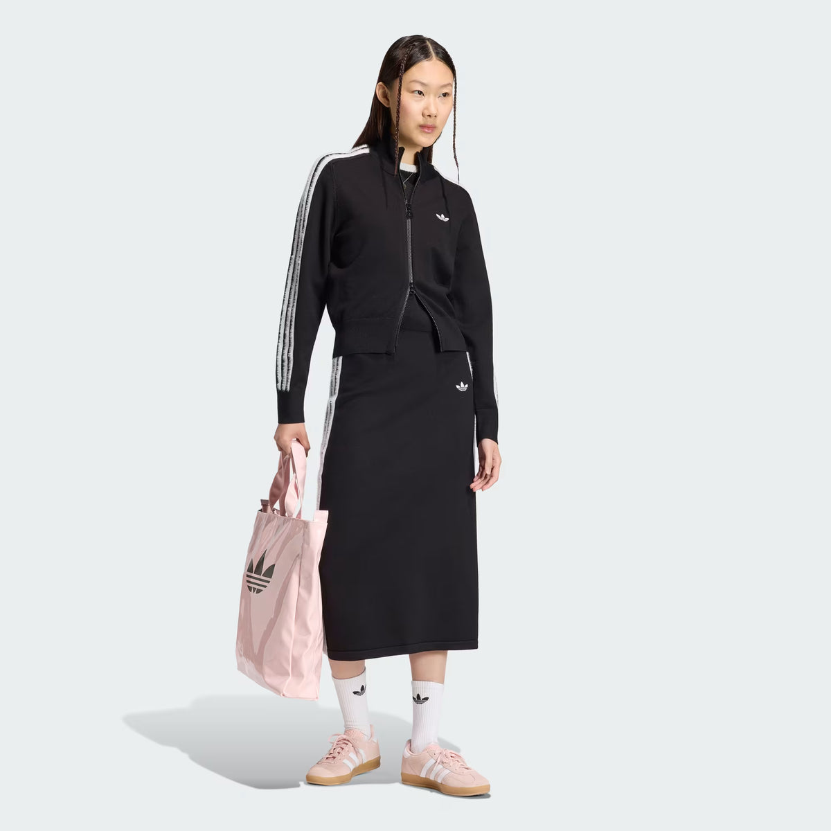 GIACCA CON ZIP DONNA ADIDAS FIREBIRD IN TESSUTO KNIT – NERO - foto 3