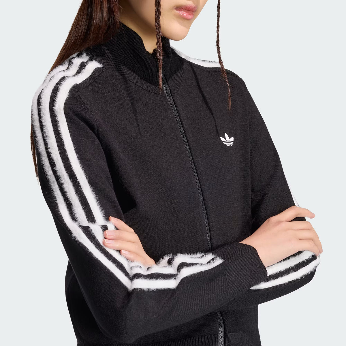 GIACCA CON ZIP DONNA ADIDAS FIREBIRD IN TESSUTO KNIT – NERO - foto 6