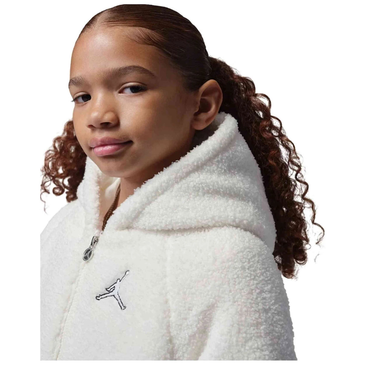 GIACCA IN SHERPA RAGAZZA JORDAN CON CAPPUCCIO – BIANCO - foto 3