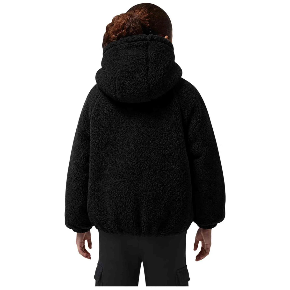 GIACCA IN SHERPA RAGAZZA JORDAN CON CAPPUCCIO – NERO - foto 2