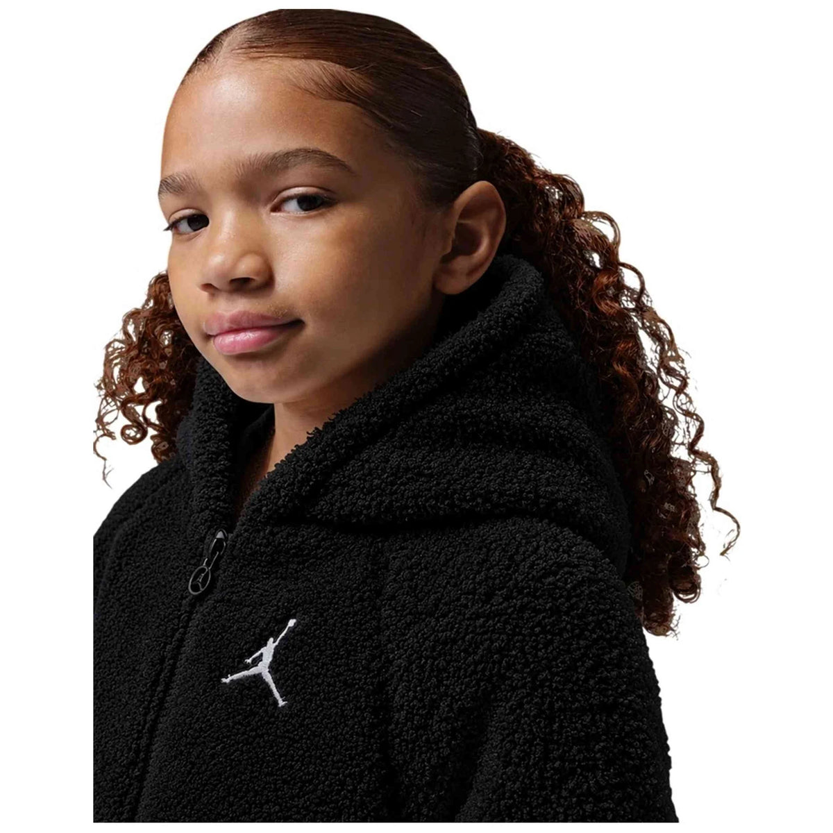 GIACCA IN SHERPA RAGAZZA JORDAN CON CAPPUCCIO – NERO - foto 3