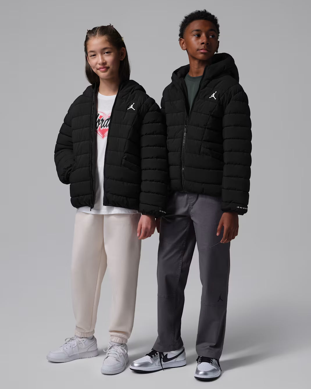 GIUBBOTTO RAGAZZO JORDAN ACTIVE MIDWEIGHT PUFFER – NERO - foto 3