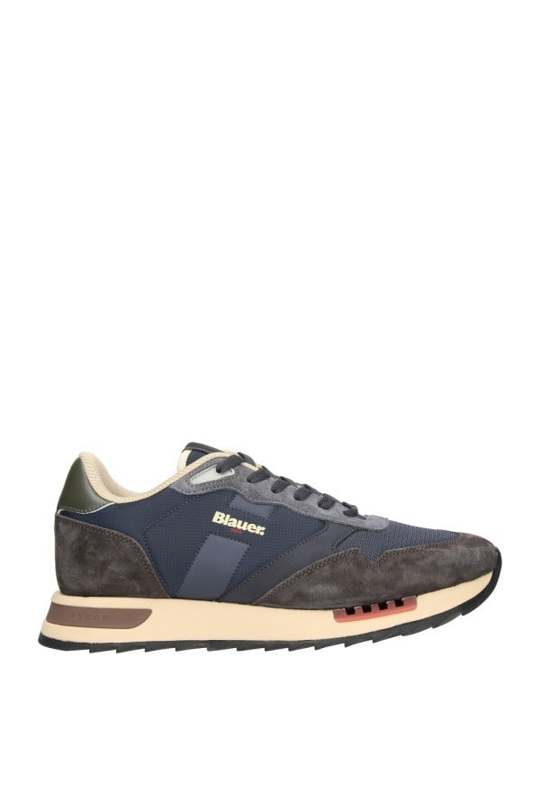 SCARPE UOMO BLAUER RYDER01 NYLON E CAMOSCIO – BLU
