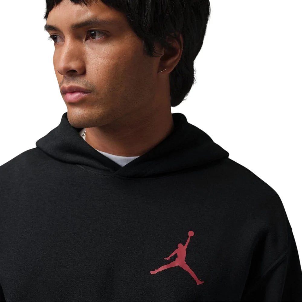 FELPA UOMO JORDAN SMALL LOGO CON CAPPUCCIO – NERO