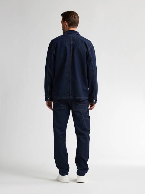 GIACCA UOMO IN DENIM WORKER PETROL INDUSTRIES – BLU